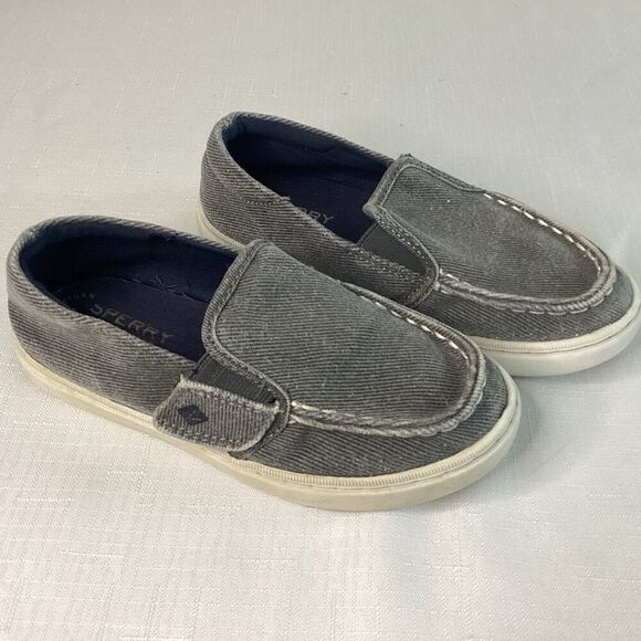 Sperry Unisex Kids Slip on Dark gray Sneakers Size 11 - Picture 1 of 7